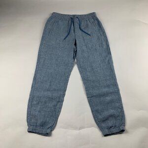 PETITE Athleta Light Chambray Blue Linen Jogger Pant 4P